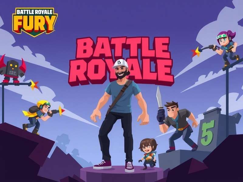 Pixel Battle Royale Fury Game Banner Pixel Battle Royale Fury Game Banner